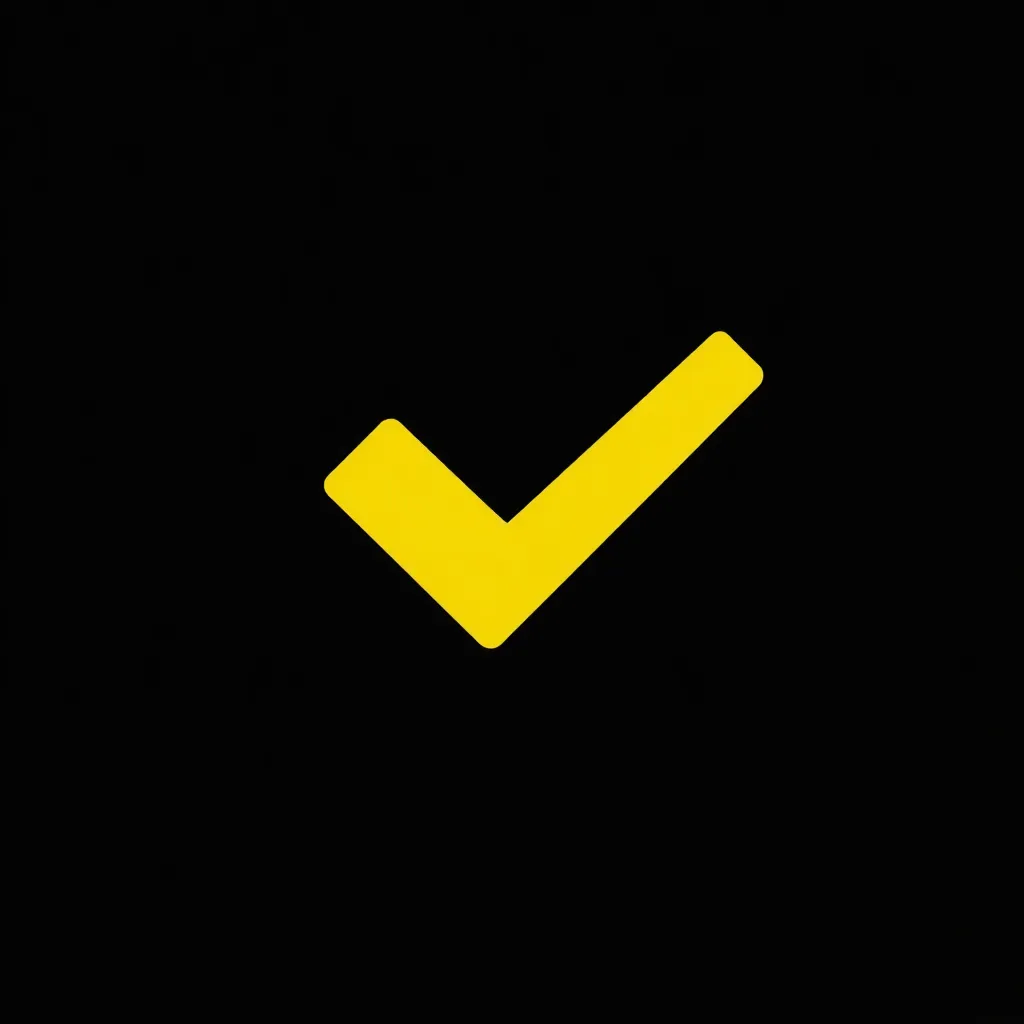 Yellow checkmark icon